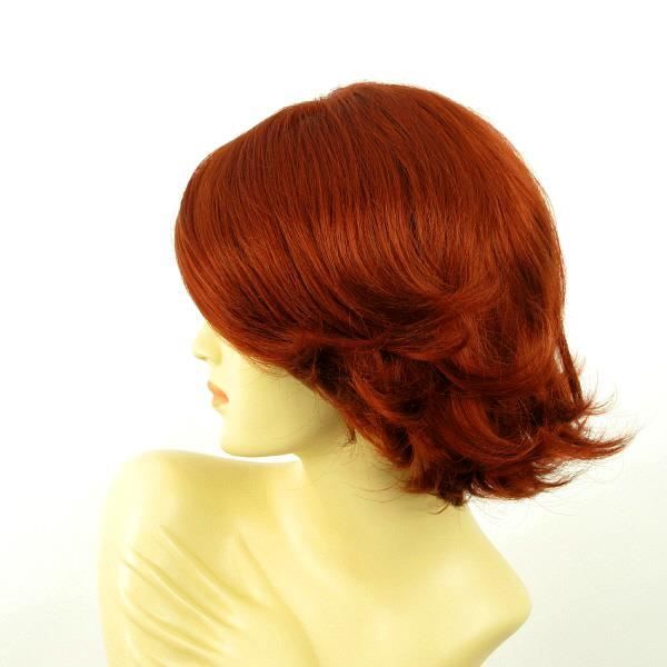 Perruque Courte Carré Femme - Cheveux Lisses Synthétiques Roux - Avec Frange - Bonnet Moyen - Neuf Avec Étiquettes