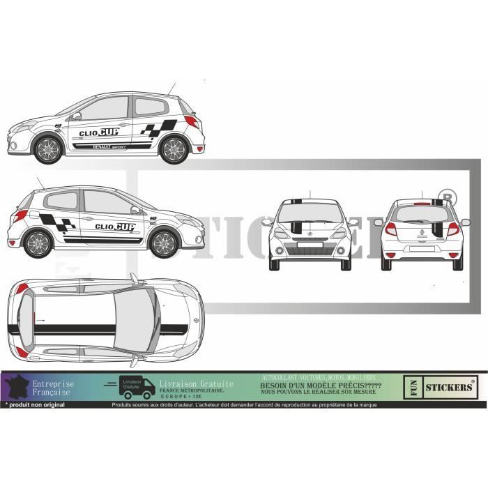 Kit De 8 Stickers Sponsors Renault Clio Cup RS 172/182 – Bilstein