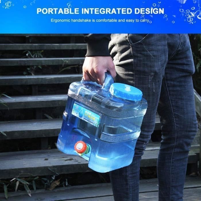 Carafe à Eau GIGYES 15,7 Litres - Réservoir Camping Avec Robinet - Sans BPA - Portable Et étanche