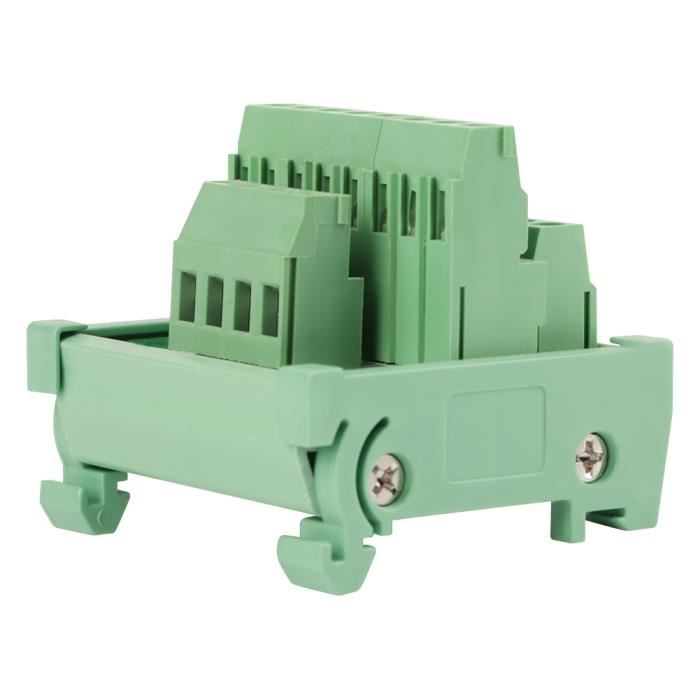 Eujgoov Panneau De Dérivation IDC10 - 2 Pièces - Connecteur De Bornier Mâle 10 Broches Avec Support Rail DIN