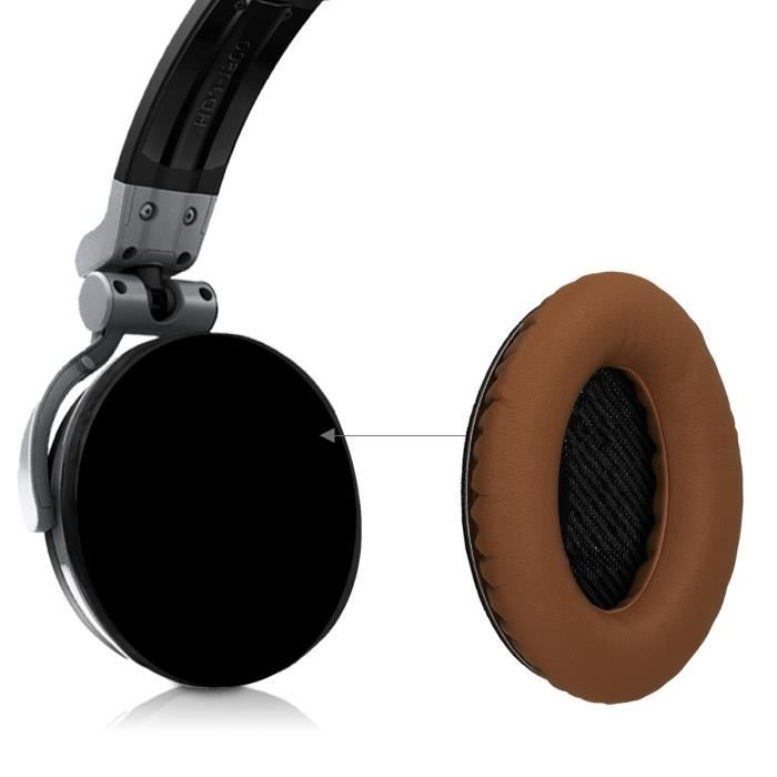 Lot De 2 Coussinets De Remplacement Pour Casque Bose QuietComfort - Simili Cuir Et Mousse - Compatible QC25, QC35, Around-Ear 2