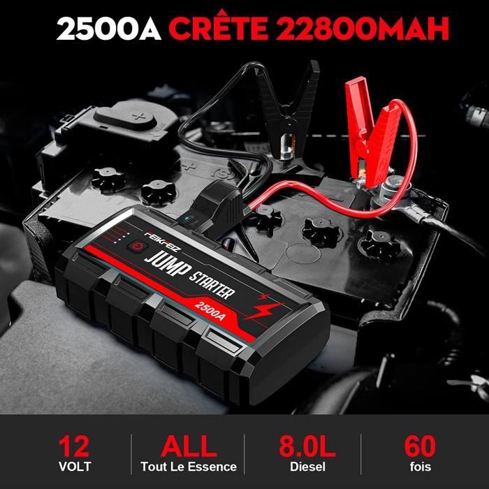 Booster Batterie Voiture Moto Chargeur Sans Fil Démarrage Diesel Essence  2500A