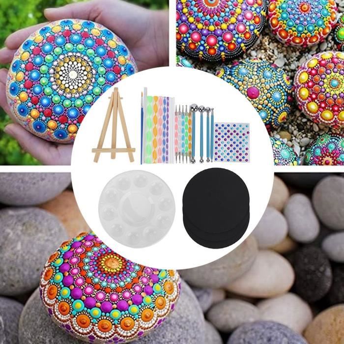 CH HAICHENG Lot de 30 outils de peinture mandala pour peinture mandala rochers, nail dotting et fournitures de dessin d'art CH HAICHENG Lot de 30 outils de peinture mandala pour peinture mandala rochers, nail dotting et fournitures de dessin d'art