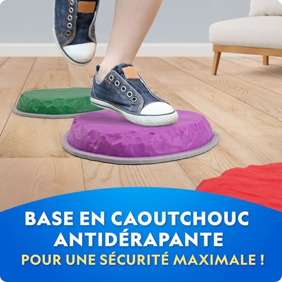 Pierres de tremplin National Geographic pour les enfants – Pierres d'équilibre durables et antidérapantes favorisant les compétences motrices globales des tout-petits, jouets d'intérieur et d