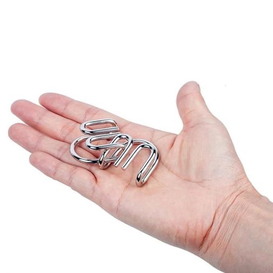 XBFOCNH 8 Pièces Casse-tête Métal, Jeu de Logique et d'Intelligence IQ, Puzzle Métallique Éducatif pour Enfants et Adultes, Idée Cadeau Anniversaire et Noël, Kit de Divertissement Mental et Patience