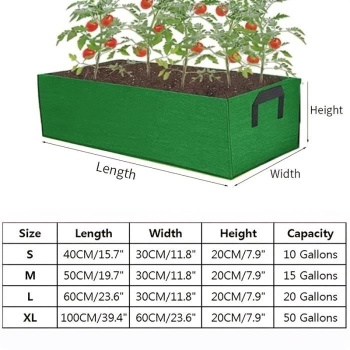 Sac Plantation 8 Compartiments - 180x90x30 Cm - Respirant, Pour Pommes De Terre, Légumes, Fleurs