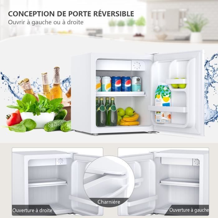 MaxxHome Réfrigérateur - Mini Frigo - 48 L - Design Rétro - 50 x 45 x 49 cm  - Rouge
