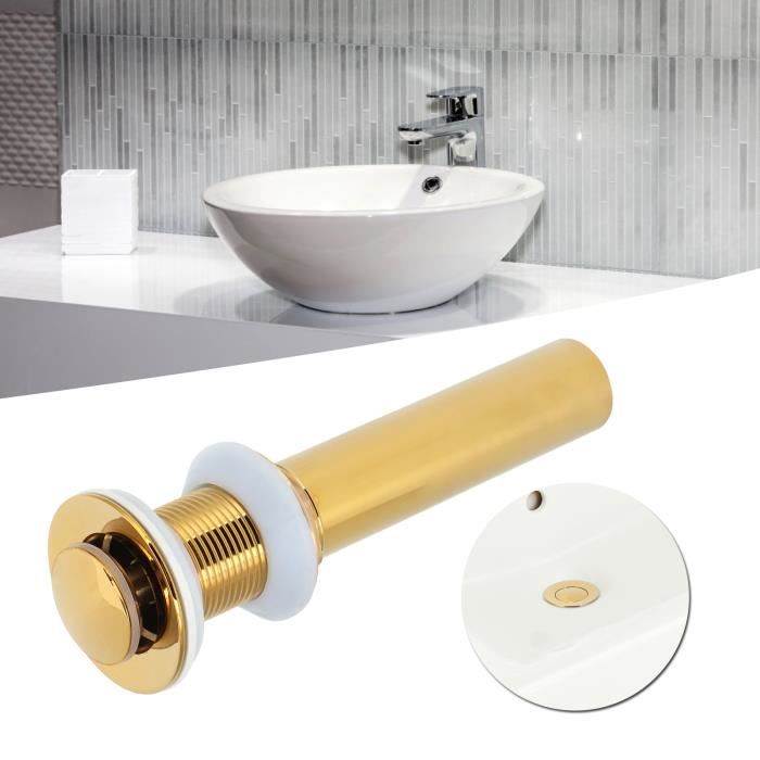 ETO-Evier de vidange en or débordement Bouchon de vidange d'évier de salle  de bain anti-blocage - Cdiscount Bricolage