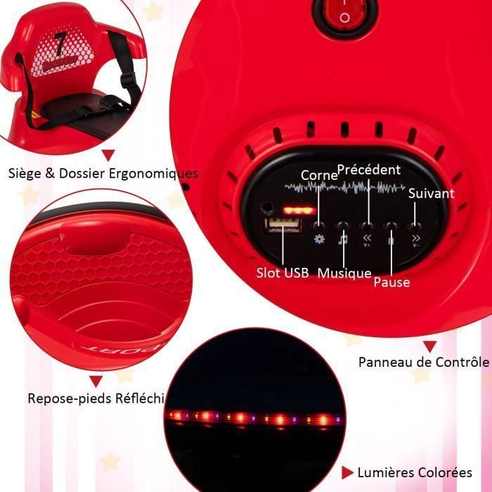 GOPLUS Voiture pare-chocs électrique pour enfant, rotation à 360°, avec télécommande parentale, 1 place, 12 V, avec lumière, musique, pour enfants de