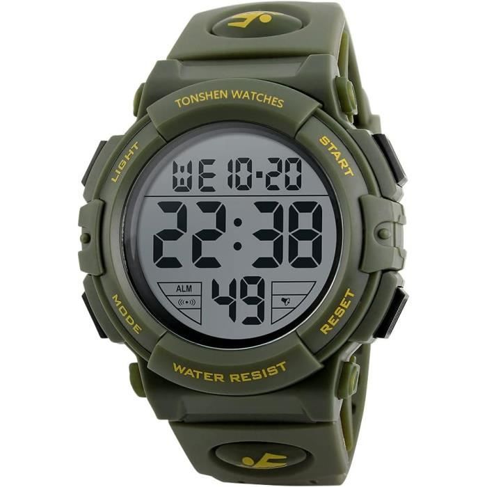 Montre Digitale Sport FeiWen - Multifonction Avec Boussole, Altimètre, Podomètre Pour Outdoor