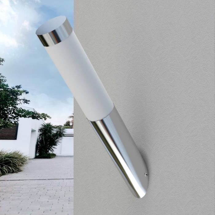 Lot De 4 Appliques Murales Solaires Extérieures LED - Acier Inoxydable, étanche IP55 - Éclairage Blanc Pour Jardin, Allées