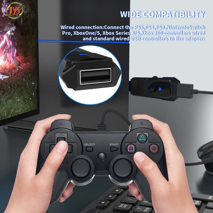 Adaptateur manette Xbox One pour Switch, PS4 et PC