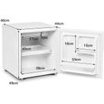 COSTWAY Mini Frigo Mini Réfrigérateur Silencieux 46L Table Top Intégrable Noir 47 x 45 x 50 cm pour Chambre ou Hôtel Blanc-3