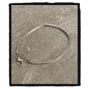 Bracelet Jonc Rigide En Argent Massif 925 Rhodié 5.8cm - Bijouxia | Fille/Adolescente, Neuf Avec étiquettes