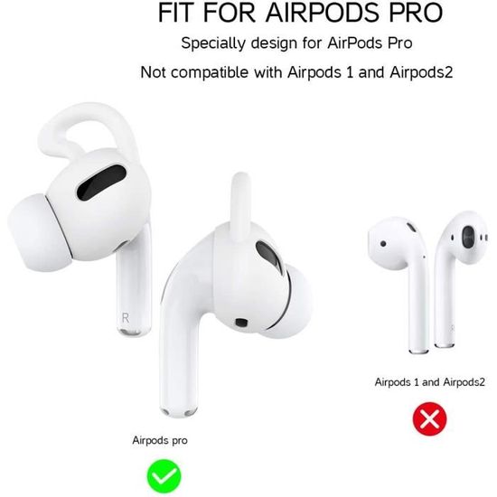 Embouts Anti-Perte compatibles avec Apple Airpods Pro 2019-Noir Wiki VALLEY Embouts pour Airpods Pro 3 Paires de Coussinets d'oreille en Silicone de Remplacement 