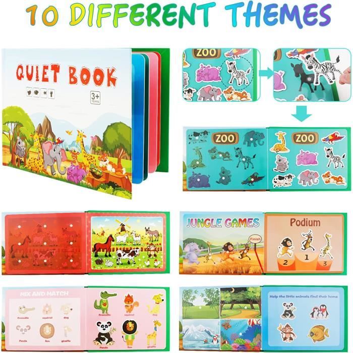 Montessori Quiet Book Busy Book pour Enfants 3 4 5 Ans,Livre occupé educatif ,Livre éducatif