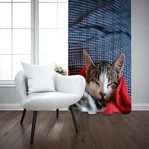 Lot De 2 Rideaux Occultants Enfants - Motifs Animaux (Renard, Cerf, Lapin, Chouette) - 170x200 Cm, à Oeillets - Isolation Thermique, Pour Chambre Ou Salon