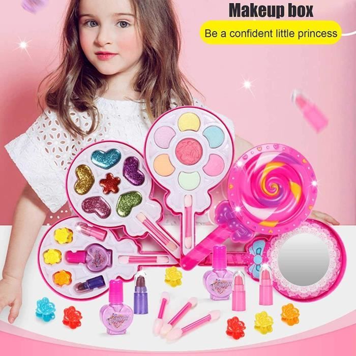 Malette Maquillage Enfant Fille Jouet,Kit de maquillage pour enfants,4  couche 180 degrés Forme de Sucette avec miroir pour Filles - Cdiscount Jeux  - Jouets
