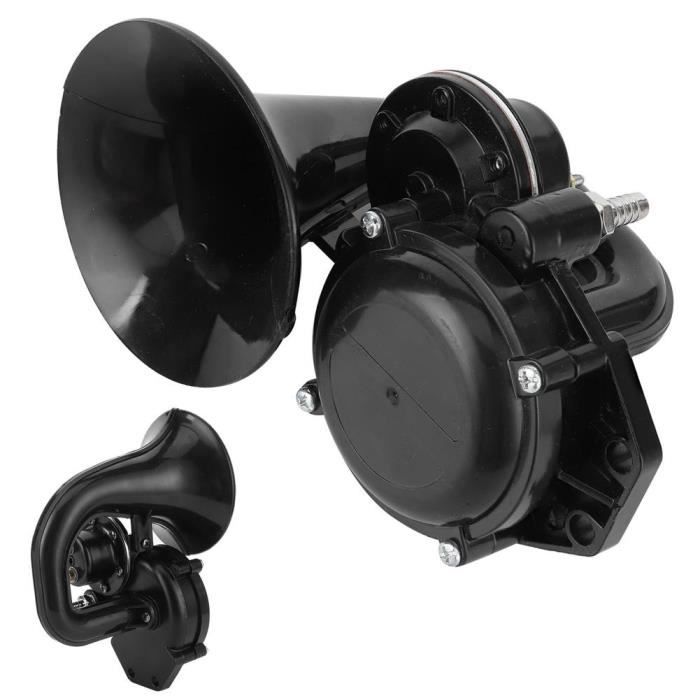 Klaxon Voiture 150dB Ultra Puissant – Sirène Air Escargot Étanche Haute/Basse Tonalité 12V Universel Rouge