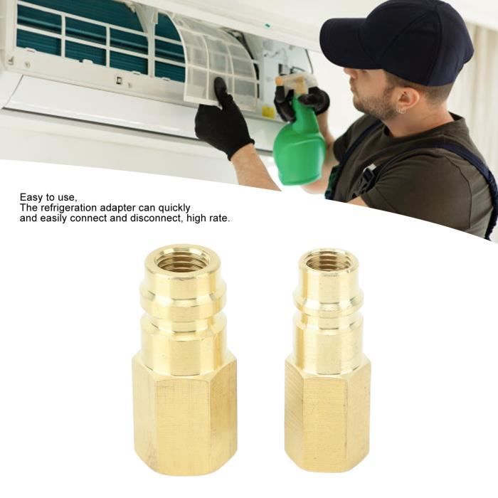CCLIFE Adaptateur R134A Connecteur Rapide Haut Et Bas Pour Climatisation Voiture