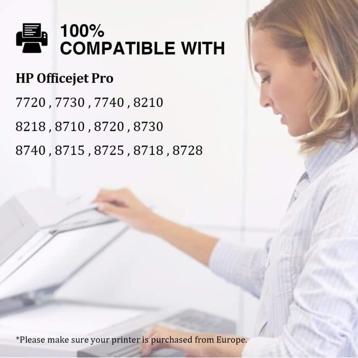 953XL Encre Cartouche pour HP Officejet Pro 7740 8210 8218 8710 8715 8716