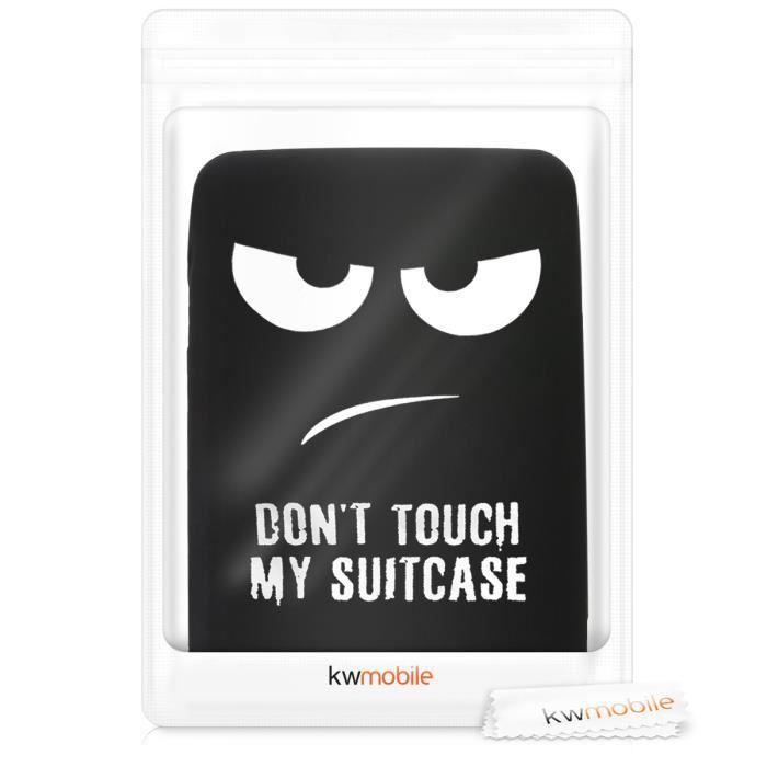 Housse De Valise En Tissu élastique - Protection Anti-rayures, Légère - Tailles S à XL (Noir/Blanc)