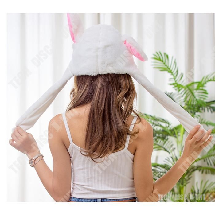 Bonnet lapin blanc pour adultes (Hommes & Femmes)