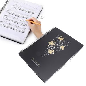 Dossier Partitions Musique A4 Noir - 20 Pages - Anneaux Acier - Protection Documents Musicaux - 8