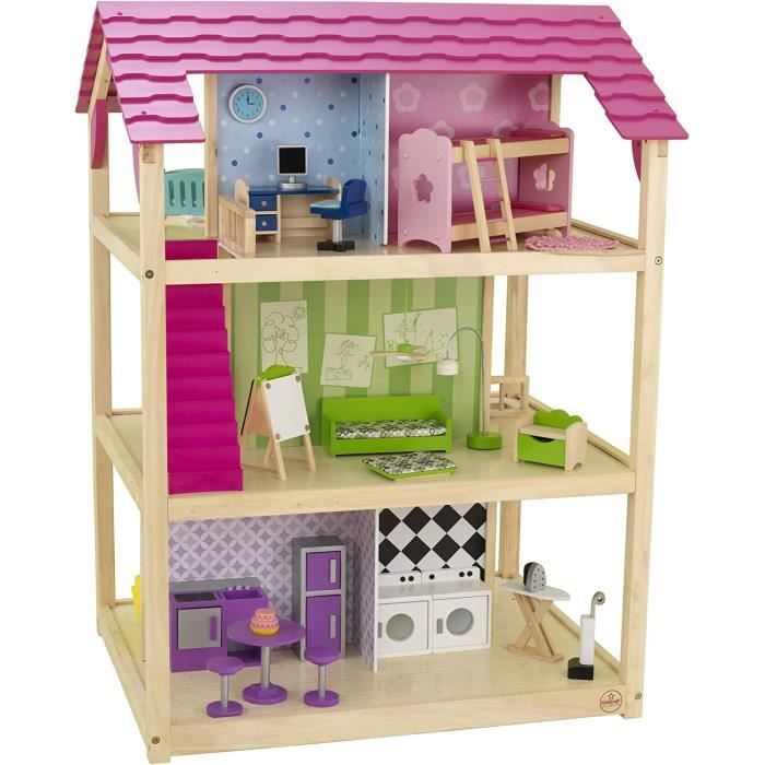 KidKraft - Maison de poupée en bois So Chic avec 46 accessoires