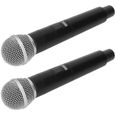 LIU-7549509249549-Ensemble de micros sans fil en métal Système de microphone sans fil professionnel 1 pour 2 microphones dynamiques-0