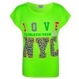 Enfants filles Love Us Athletic Team NYC Imprimé T-Shirt Haut 7-13 Ans-0