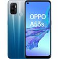 OPPO A53s Bleu - 128 Go - 4 Go RAM - 90Hz Immersive Screen - 5000 mAh Battery - Triple Camera with AI - USB-C - Android 10-0
