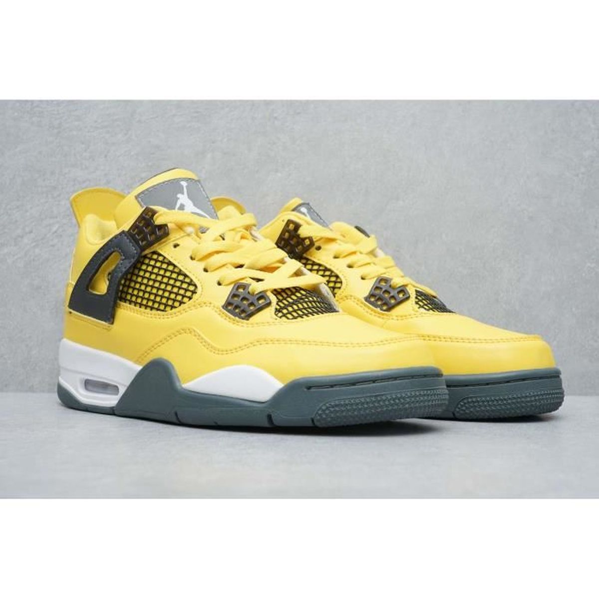 SNEAKERS x AirsJordans 4 Retro High Running Femme Homme Éclair JauneSize 47 Éclair Jaune