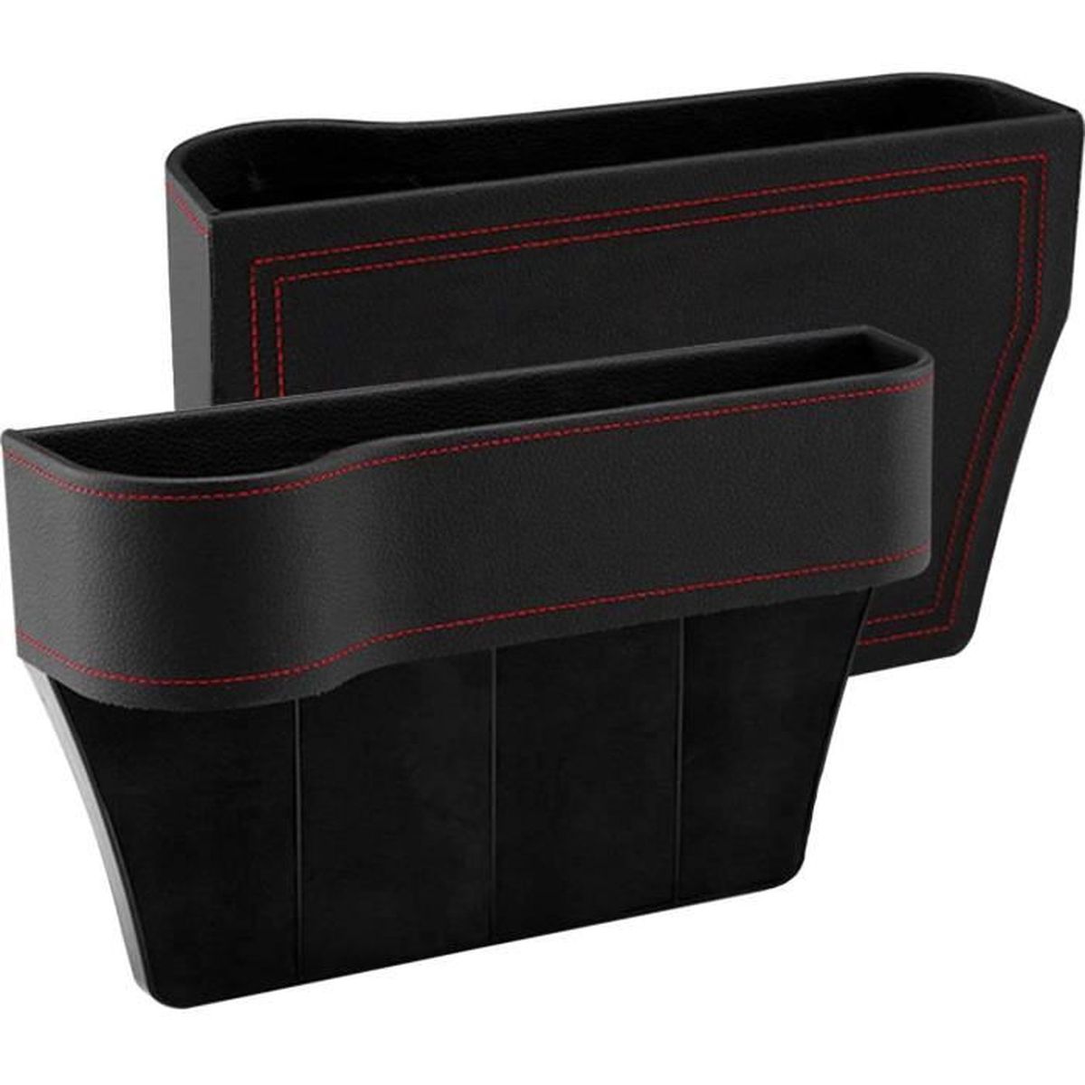 Boîte De Rangement Pour Espace Siège Auto - Organisateur Multifonction Avec Porte-gobelets - Noir - Pour Téléphone, Clés, Cartes