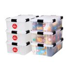 Iris Ohyama, Boite de Rangement Hermétique, 30L, Lot de 6, Transparent, AT-LS
