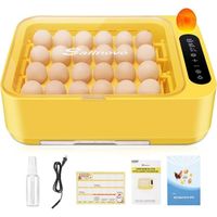 BREUAILY Couveuse 9 Oeufs Incubateur Poules Avec Contrôle Numérique Température - Bois DIY
