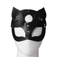 Docteur YM7E9 Masque Cosplay pour Halloween Party Ball Dance Sexy Half Face Cat Masque en cuir
