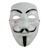 Masque Anonymous Guy Fawkes V pour Vendetta - Taille unique adulte - Blanc