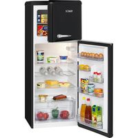 Réfrigérateur et congélateur 208L retro noir DTR 353.1 noir - BOMANN - Congélateur haut - Froid statique