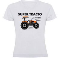 T-shirt femme humour imprimé "SUPER TRACTO" - Tee shirt blanc femme thème agricole motif tracteur - du S aux XXL