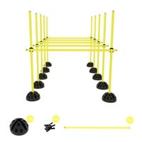YUENFONG Kit de tangence de saut Agility Grid Set de barres d'entraînement pour obstacles agilités - Kit d'obstacles multifonctions