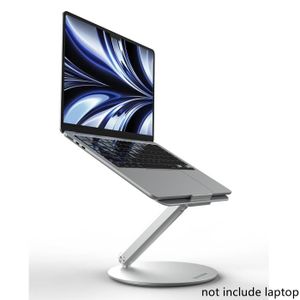 LIENS Support réglable pour ordinateur portable avec base rotative à 360°  compatible avec MacBook Pro/Air Notebook jusqu'à 17 Argenté avec