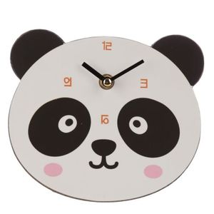 RÉVEIL ENFANT Horloge - Joli Panda - en bois aggloméré - mécanis