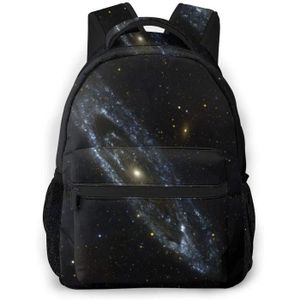 SAC À DOS Sac à Dos Enfant - Cabas écolier - Ciel Atmosphère Espace Galaxy - Noir - Poids 500g