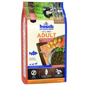 CROQUETTES Bosch pour Chien Adulte Nourriture, Saumon et Pommes de Terre, 1 kg