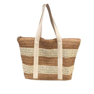 PANIER - SAC DE PLAGE CITETOILE Sac de Plage en Paille Tissée Pour Femme