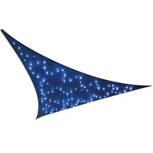 VOILE D'OMBRAGE Voile d'ombrage triangulaire JARDILINE - Ciel étoilé - 100 LEDs solaires intégrées