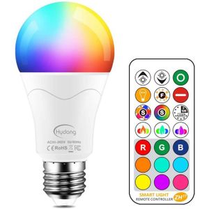 AMPOULE - LED HYDONG 85W Équivalent Ampoule Led Couleur Changement de couleur Dimmable E27 Edison (RGBW+Blanc chaud),1PC