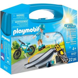PLAYMOBIL - Cycliste avec vélo et remorque avant - Ferme - Jouet