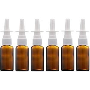 BOUTEILLE - FLACON Lot de 6 flacons vaporisateurs nasaux vides en verre ambré rechargeables pour maquillage et eau saline 20 ml35